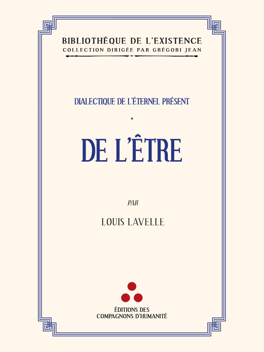De l'Être - Louis LAVELLE