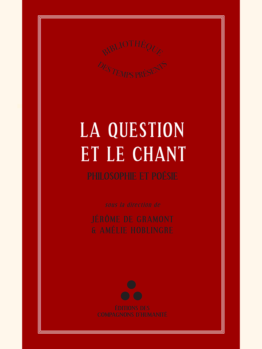 La question et le chant. Philosophie et poésie - COLLECTIF