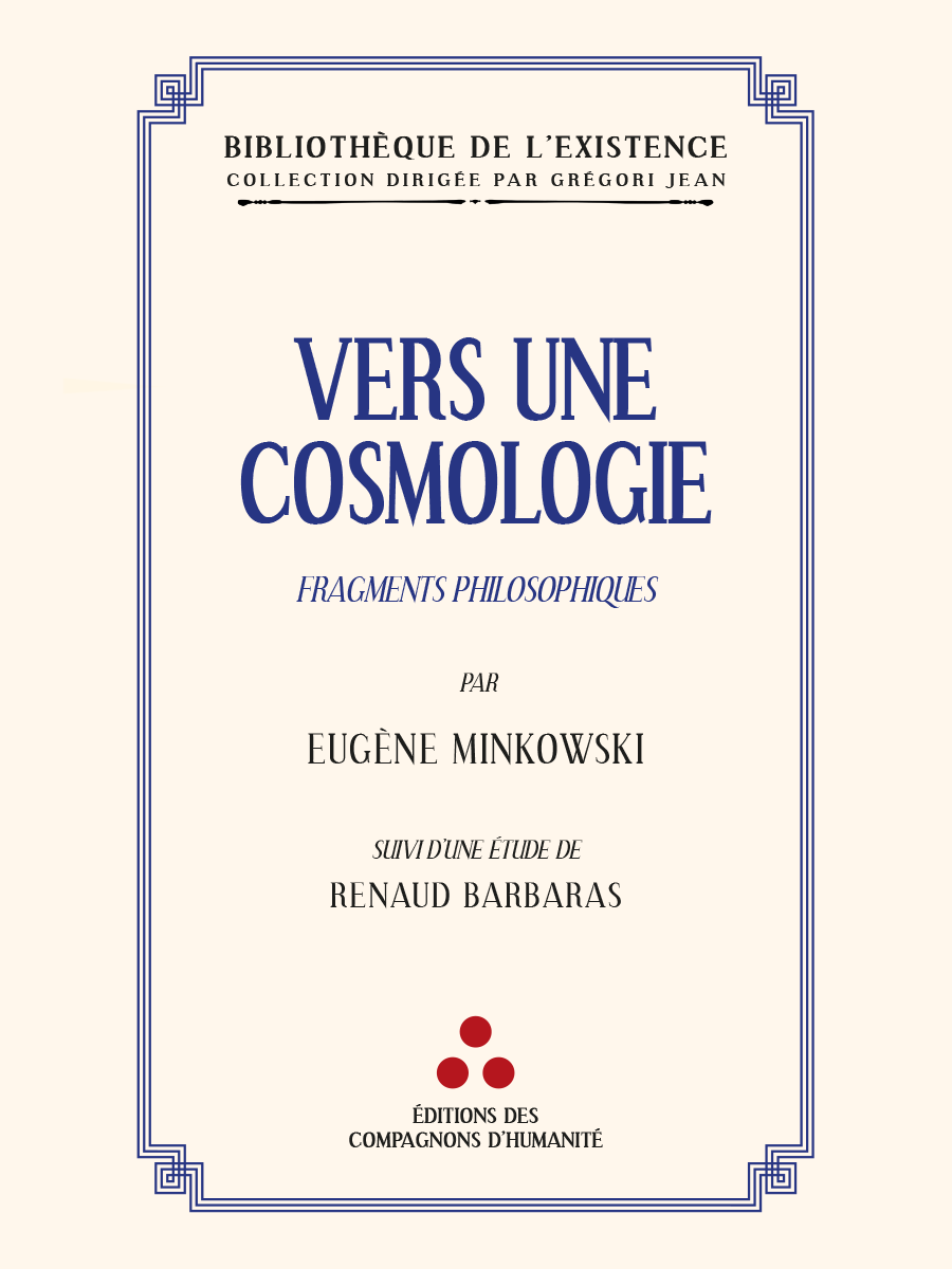 Vers une cosmologie - Eugène MINKOWSKI