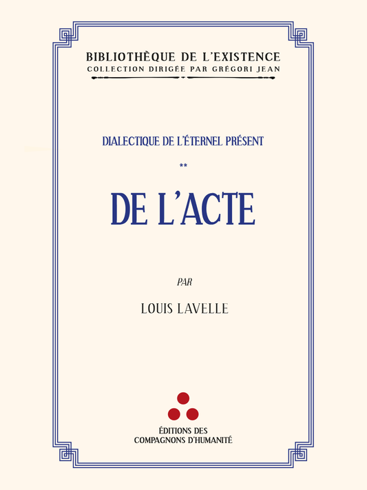 De l'Acte - Louis LAVELLE