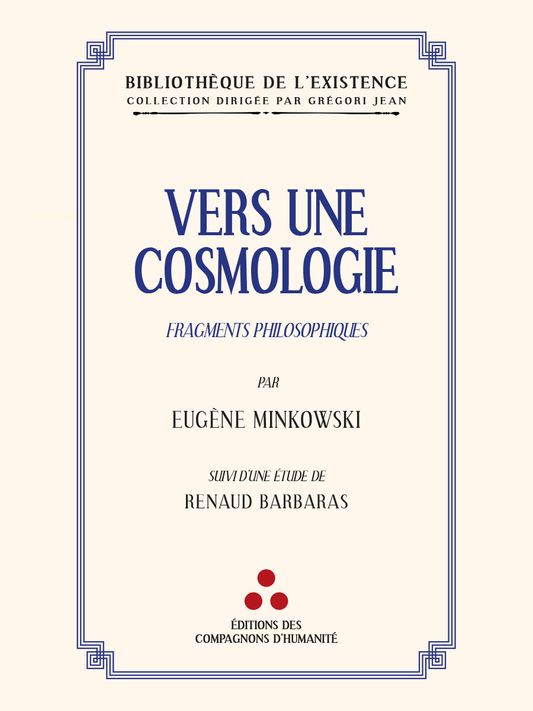 Vers une cosmologie - Eugène MINKOWSKI